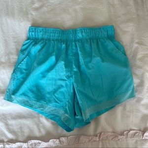 Turquoise athletic shorts
